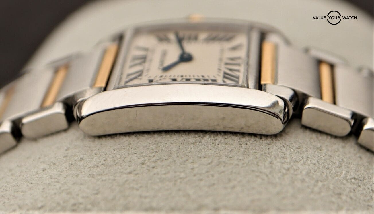 Cartier Tank Ladies Francaise 2300 18K Yellow Gold & Stainless Steel Small - Image 12