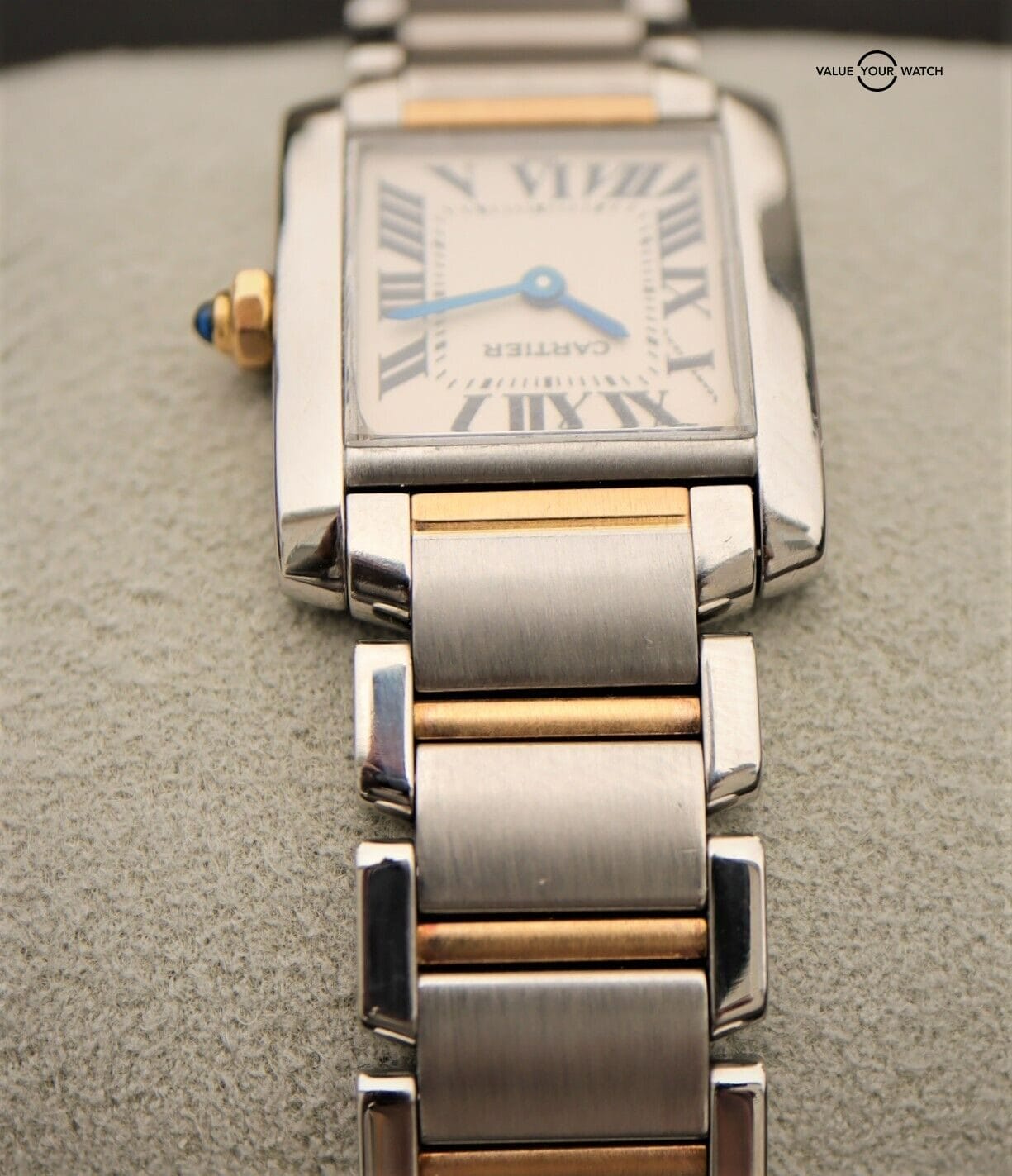 Cartier Tank Ladies Francaise 2300 18K Yellow Gold & Stainless Steel Small - Image 13
