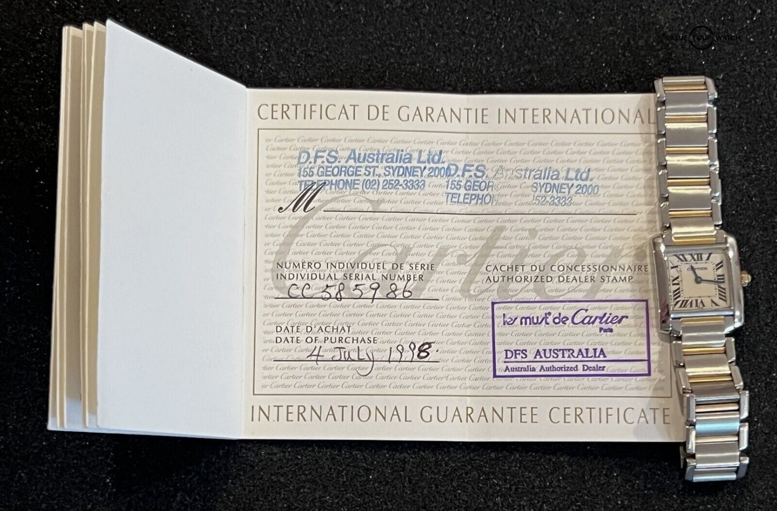 Cartier Tank Ladies Francaise 2300 18K Yellow Gold & Stainless Steel Small - Image 14