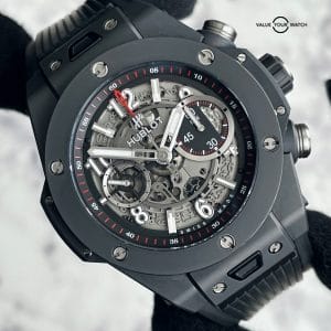 Hublot Big Bang Unico Black Magic Skeleton 45mm 2019 – 3 Straps, Complete Set, MINT