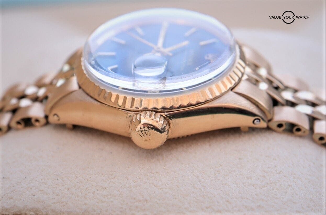 Rolex Ladies Datejust 6517 18K Yellow Gold Black Dial - Image 5