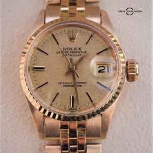 Rolex Ladies Datejust 6517 18K Yellow Gold Champagne Dial