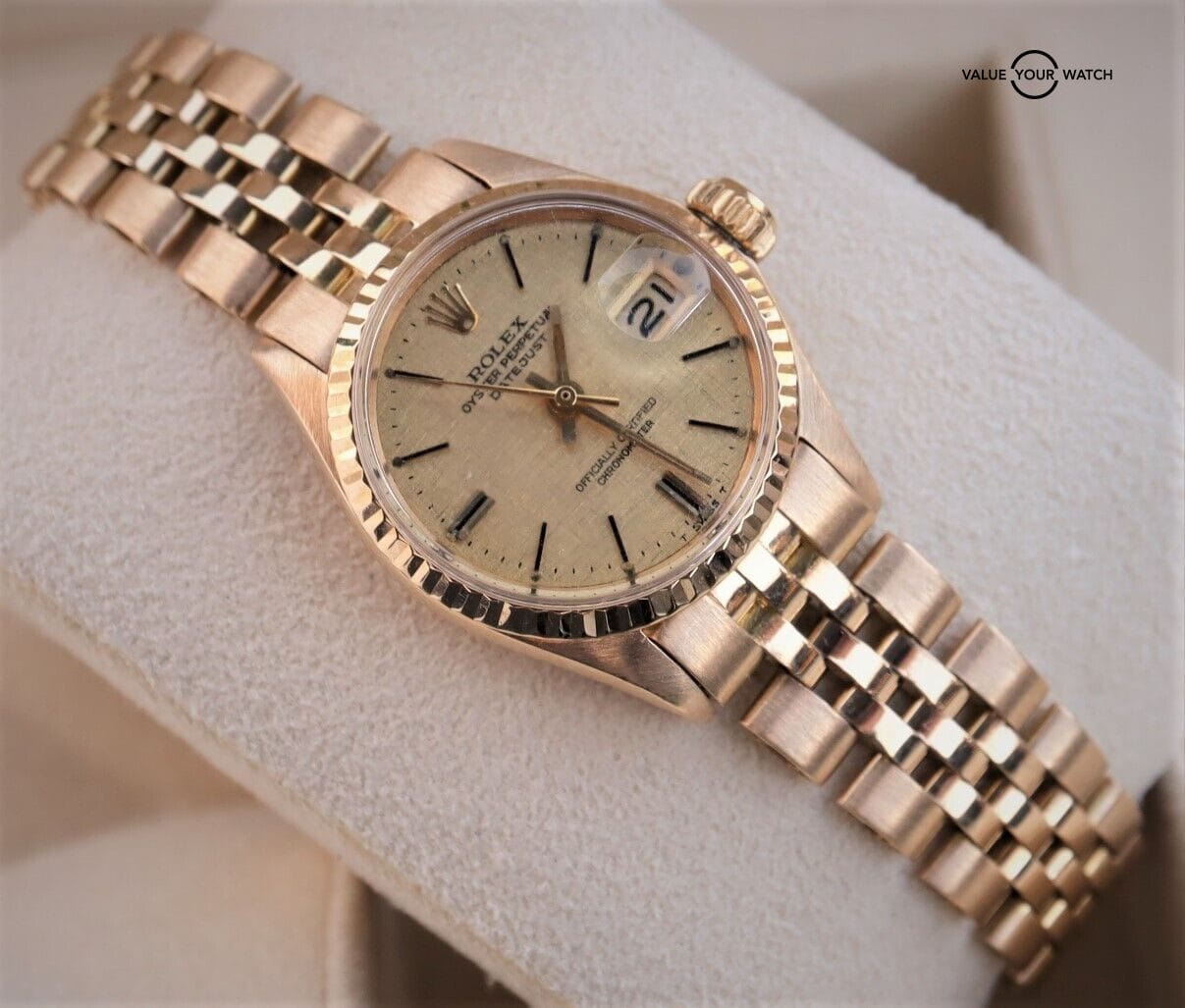 Rolex Ladies Datejust 6517 18K Yellow Gold Champagne Dial - Image 4