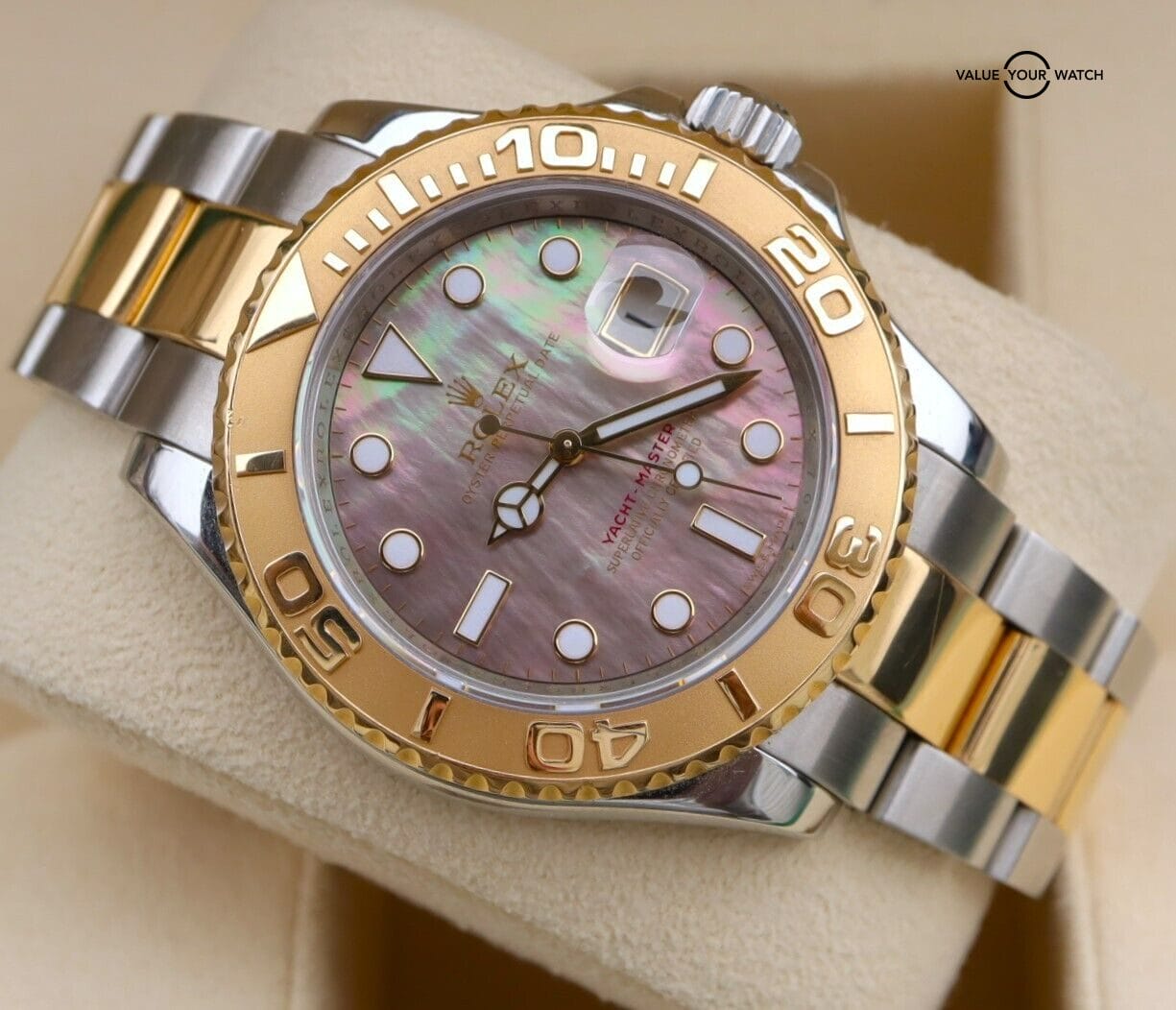 Rolex Yacht-Master 16623 Tahitian Mother of Pearl 18K Yellow Gold & SS 40mm - Image 5