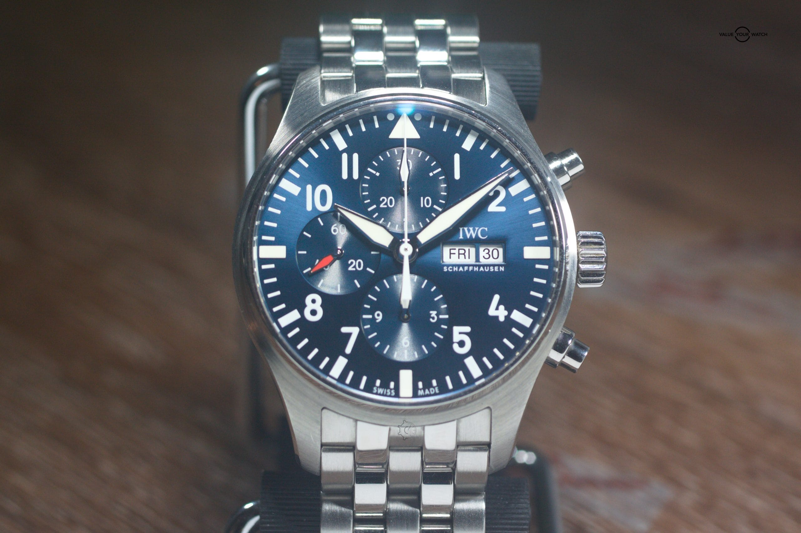 IWC Pilot Le Petit Prince IW377717 43mm Chronograph Stainless Steel Blue Box & Papers