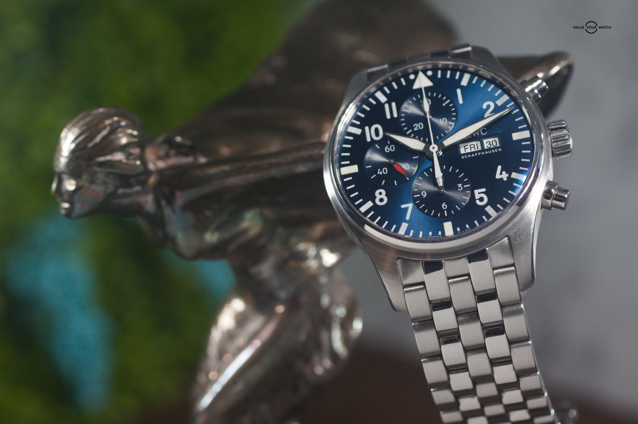 IWC Pilot Le Petit Prince IW377717 43mm Chronograph Stainless Steel Blue Box & Papers - Image 3