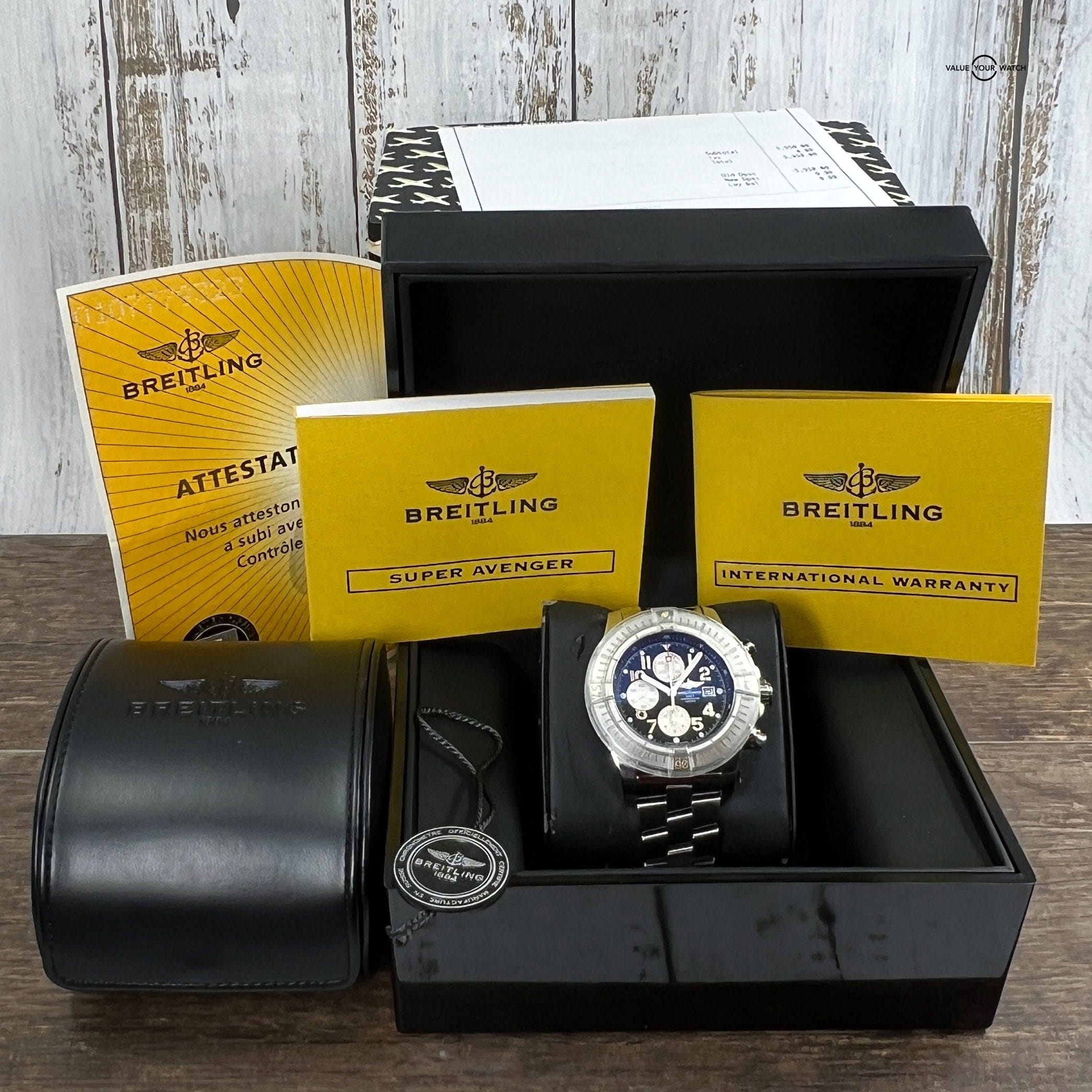 Breitling Super Avenger 48mm Stainless Steel Black Dial Watch - Image 2