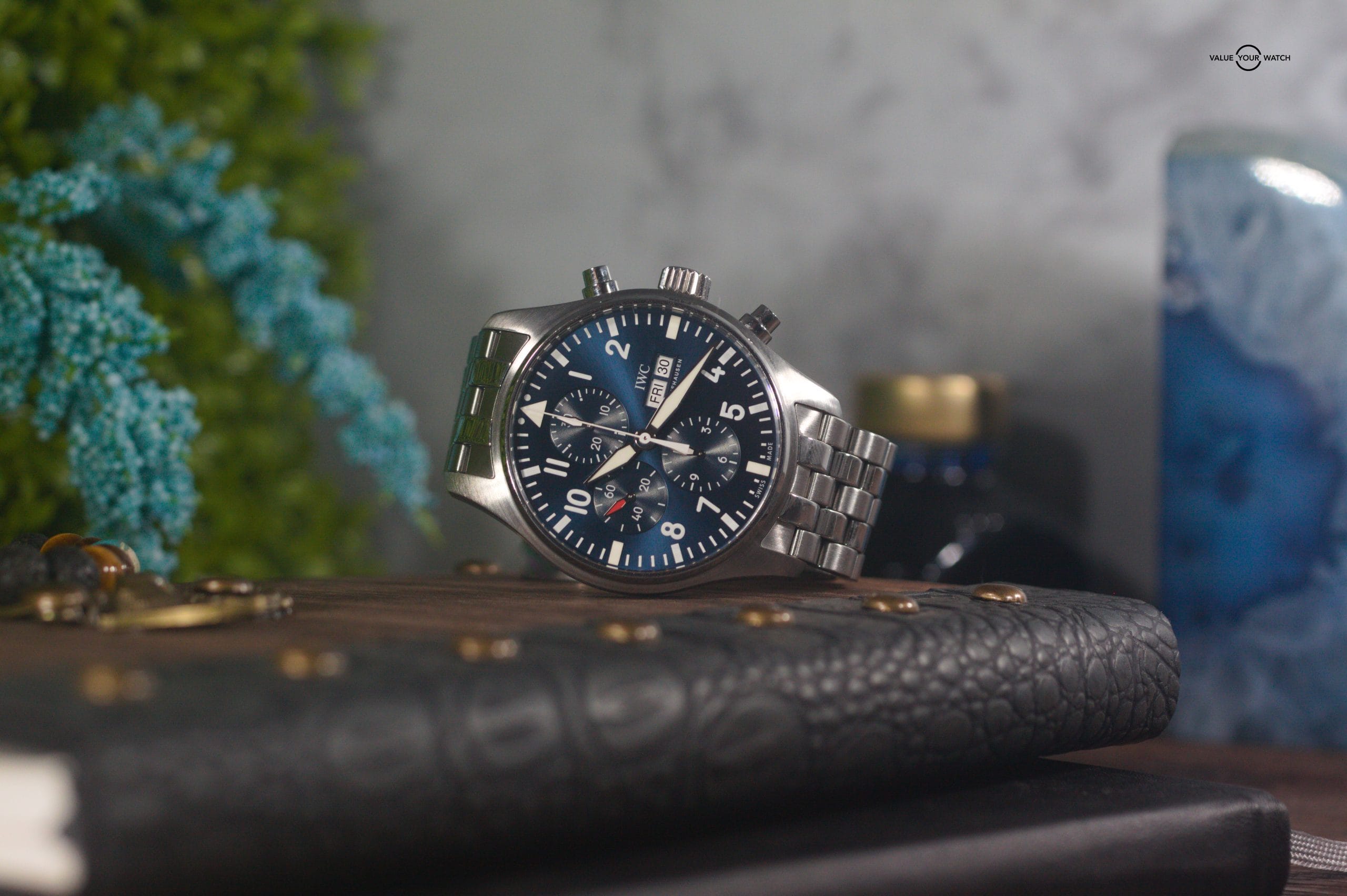 IWC Pilot Le Petit Prince IW377717 43mm Chronograph Stainless Steel Blue Box & Papers - Image 2