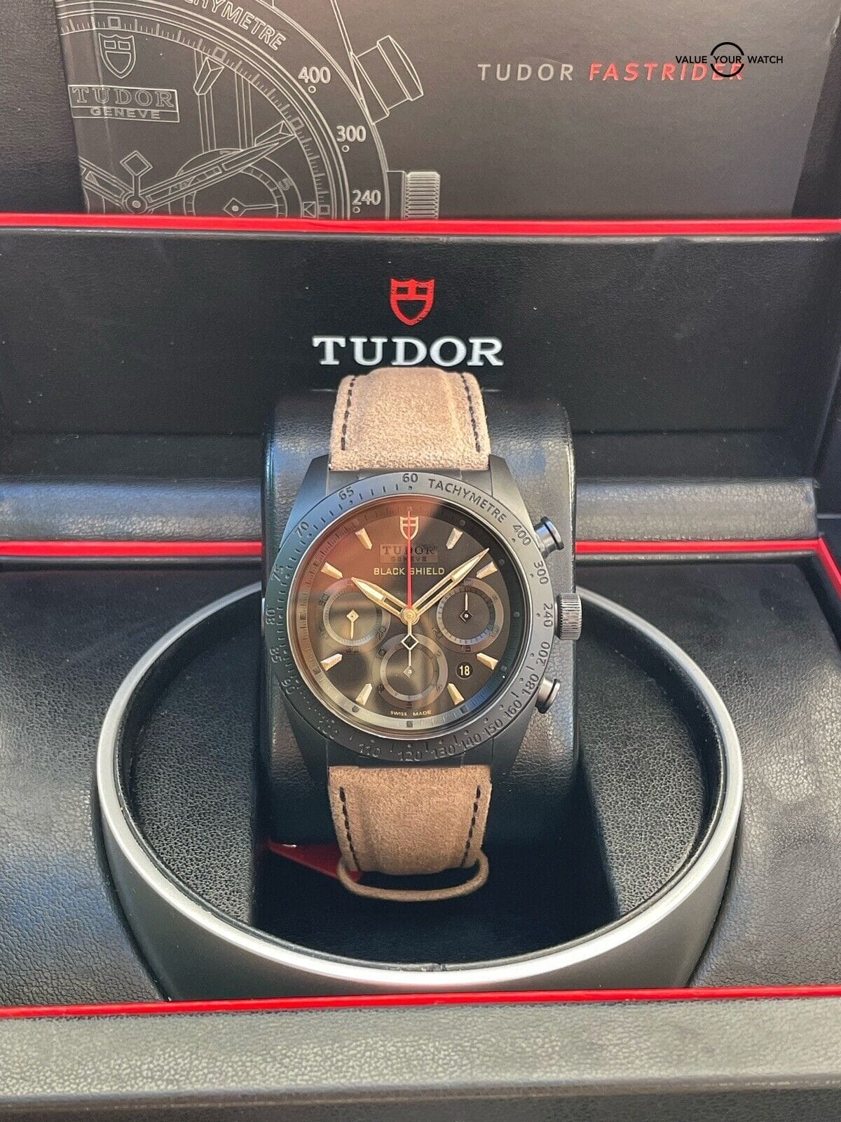 TUDOR Fast Rider Black Shield PVD Chronograph M42000 - Complete Set - Image 4