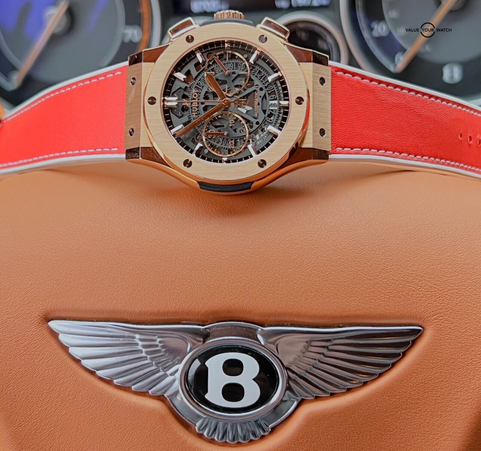 Hublot Classic Fusion Aerofusion 45mm 18K Rose Gold Skeleton Dial Boxes/Papers! - Image 4