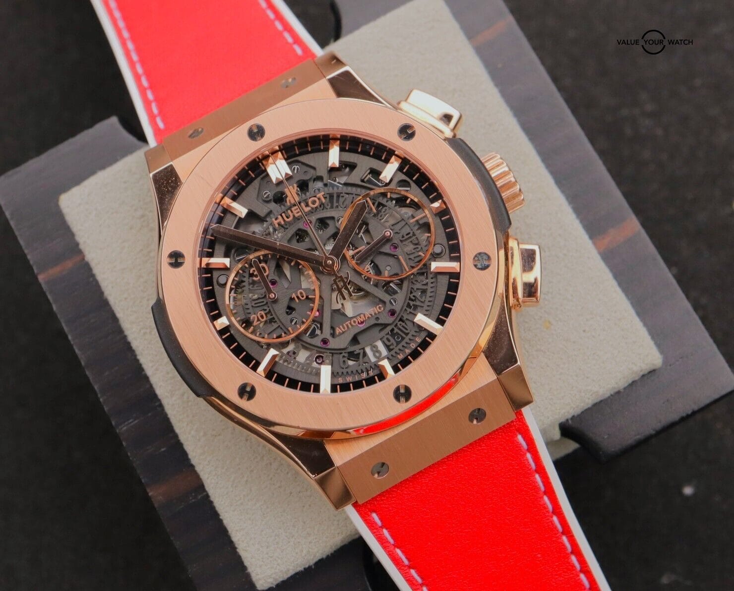 Hublot Classic Fusion Aerofusion 45mm 18K Rose Gold Skeleton Dial Boxes/Papers! - Image 6