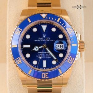 Rolex Submariner Date 126618LB 41mm 18k Yellow Gold Blue Dial Unworn Dec 2022