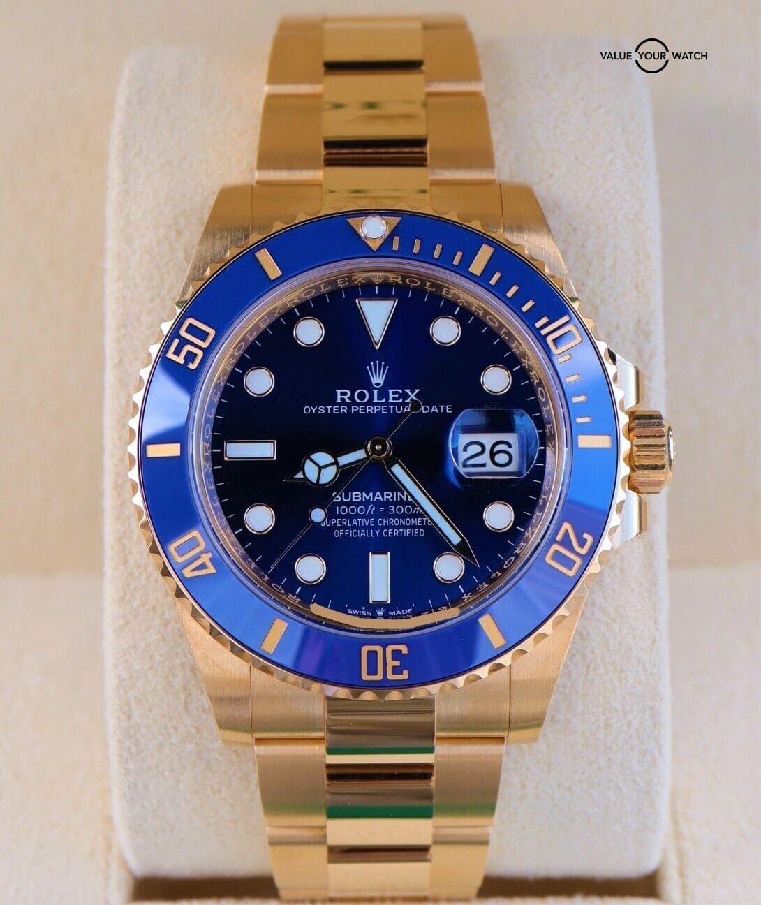 Rolex Submariner Date 126618LB 41mm 18k Yellow Gold Blue Dial Unworn Dec 2022 - Image 5