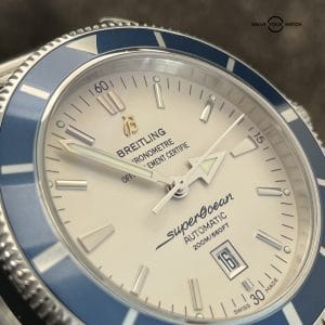 Breitling SuperOcean Heritage I Blue White Dial 46mm Mesh Steel Watch A17320