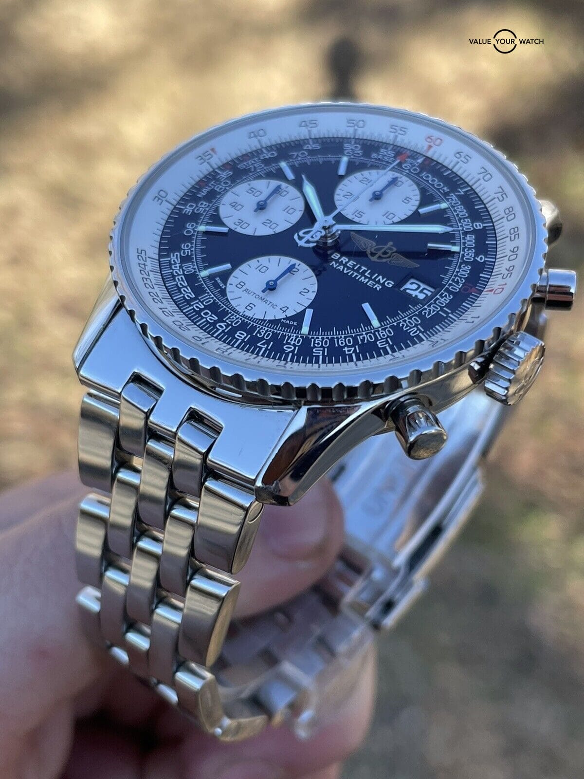 BREITLING Old Navitimer A13322 42mm Chronograph Chronometer Black Dial Automatic - Image 9