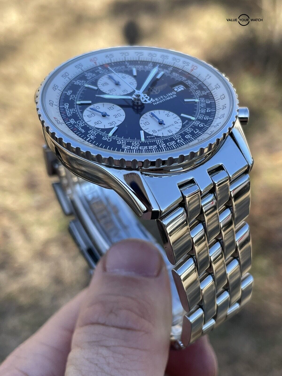 BREITLING Old Navitimer A13322 42mm Chronograph Chronometer Black Dial Automatic - Image 10