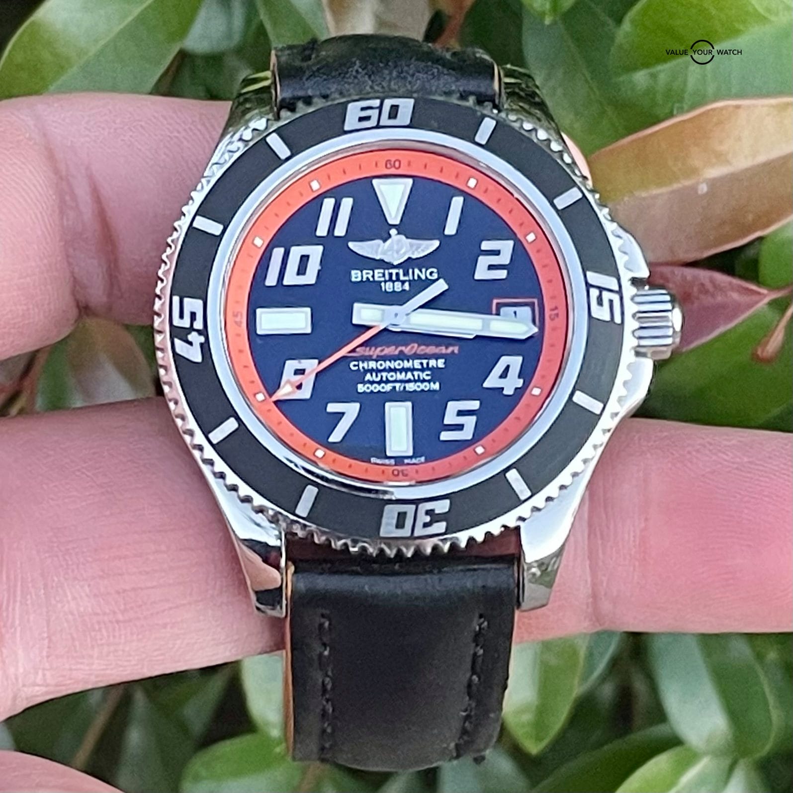 BREITLING Super Ocean Orange Abyss Black 42 Automatic A17364 Superocean Limited - Image 3