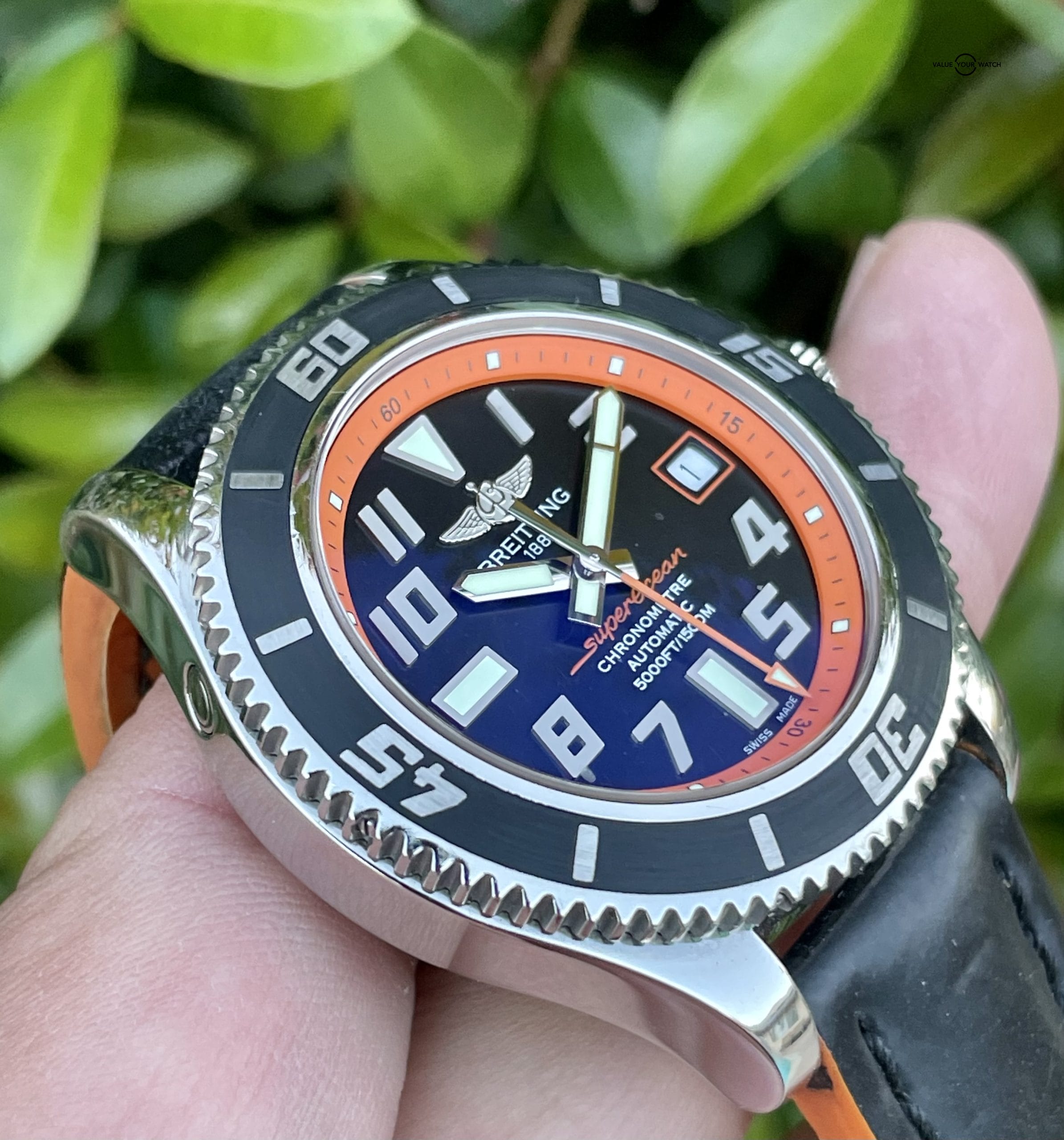 BREITLING Super Ocean Orange Abyss Black 42 Automatic A17364 Superocean Limited - Image 5