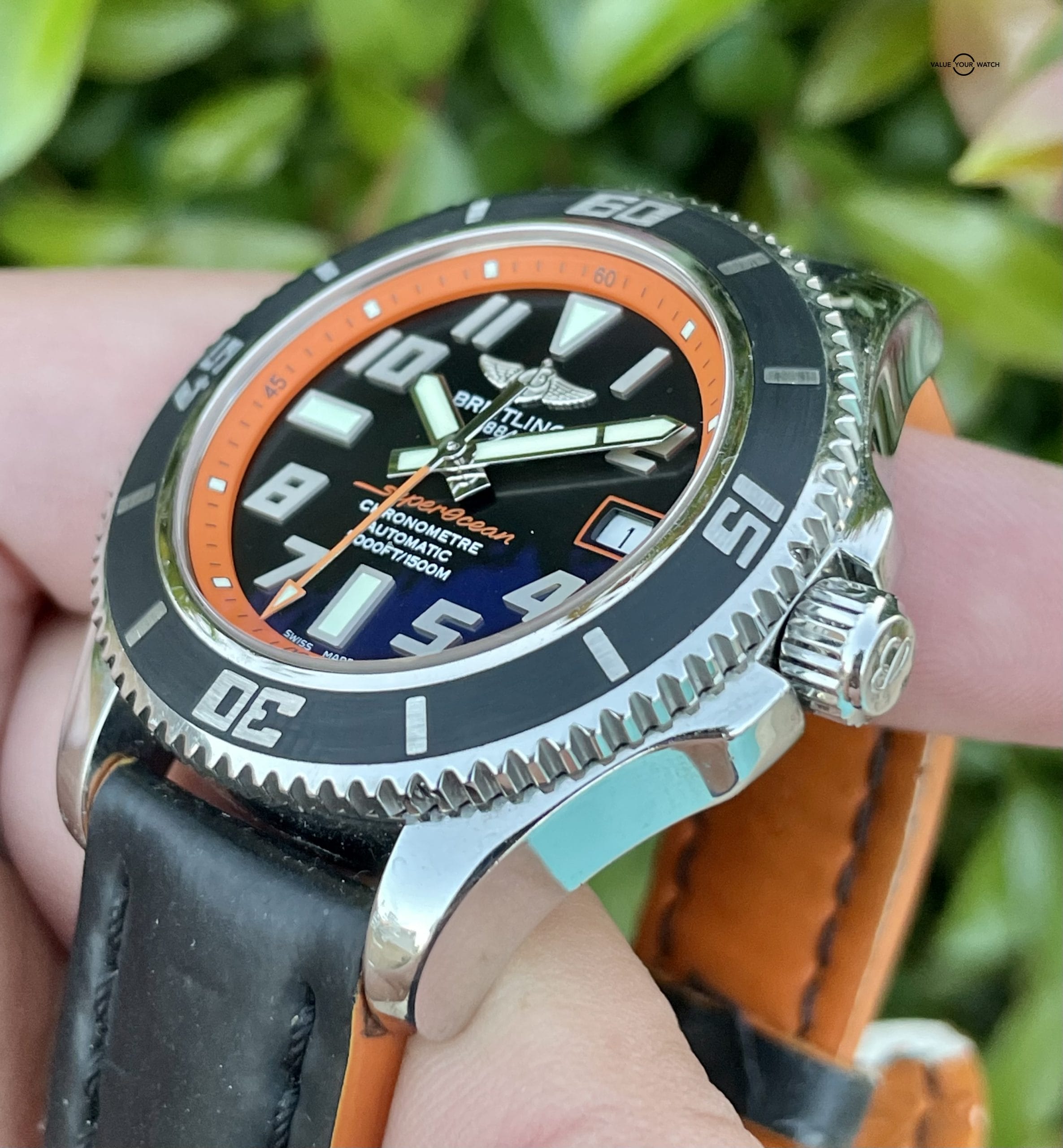 BREITLING Super Ocean Orange Abyss Black 42 Automatic A17364 Superocean Limited - Image 7