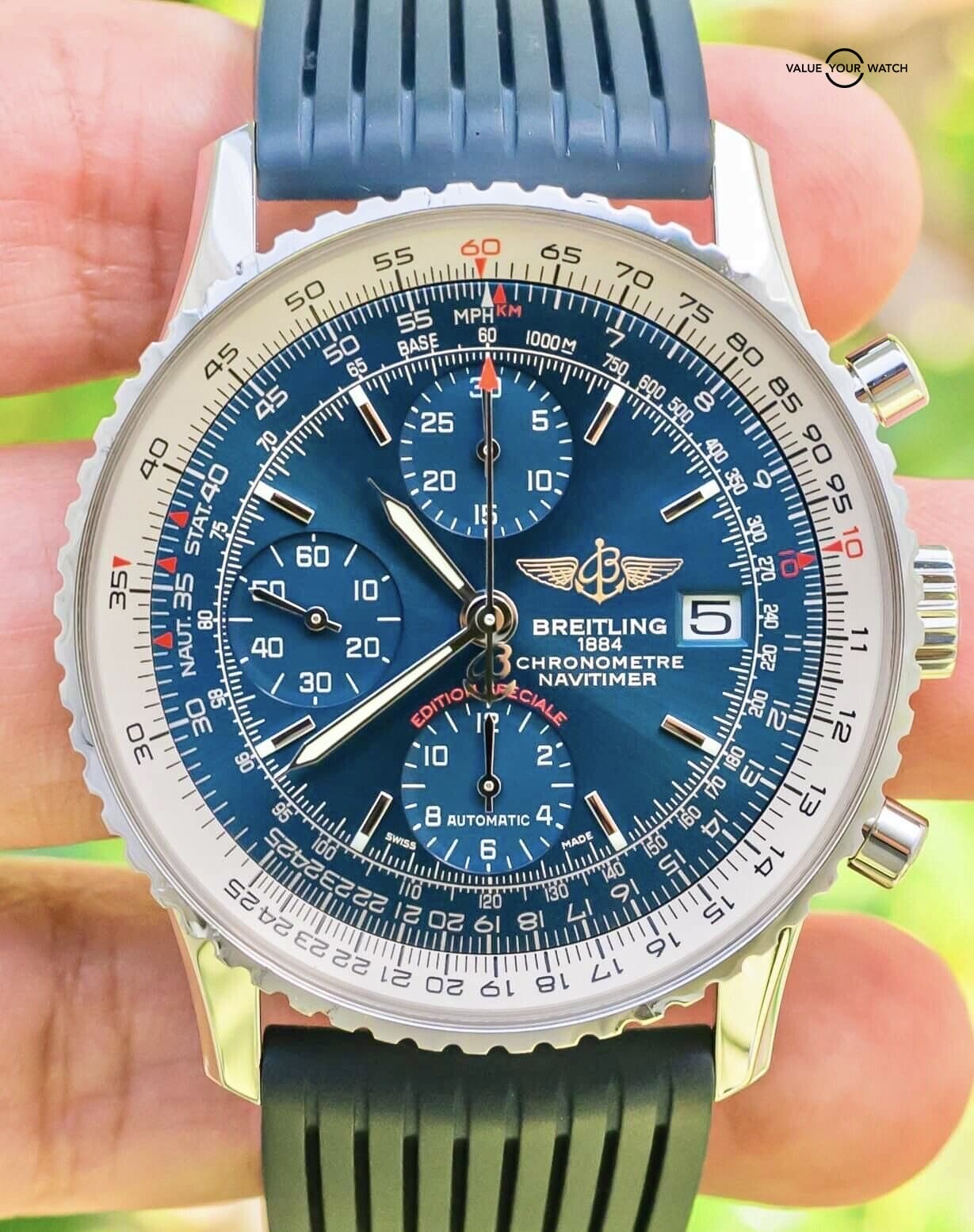 Breitling Navitimer Heritage Chronograph 41 Special Edition Blue Complete A13324 Value Your Watch