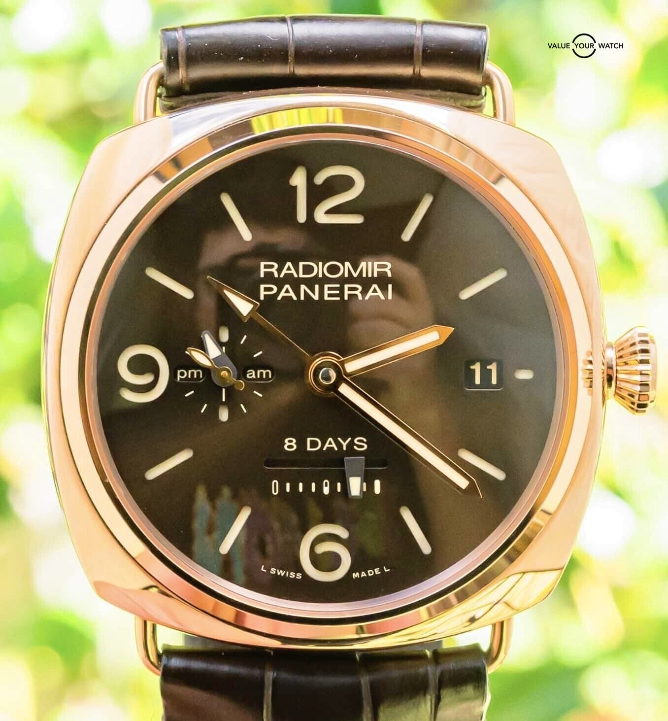 Panerai 395 Radiomir 8 Days GMT Oro Rosso 45mm Goldtech Brown