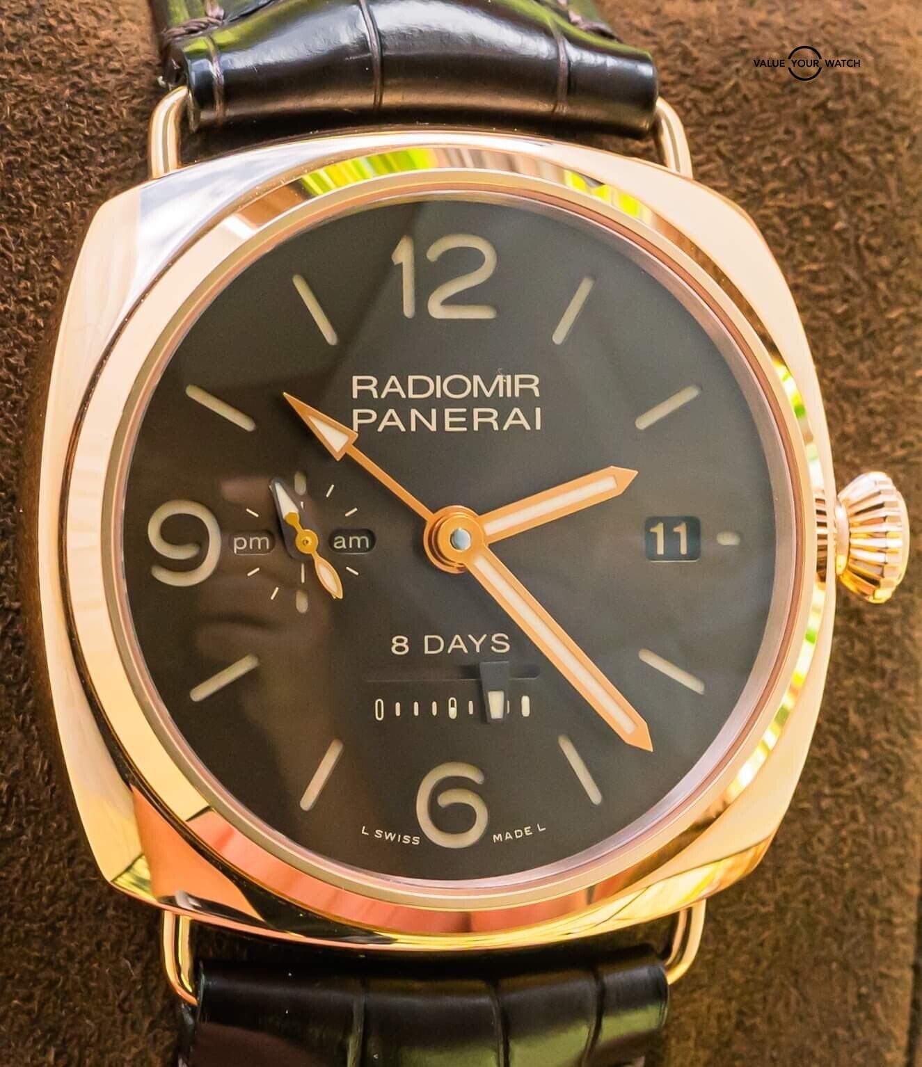 Panerai 395 Radiomir 8 Days GMT Oro Rosso 45mm Goldtech Brown