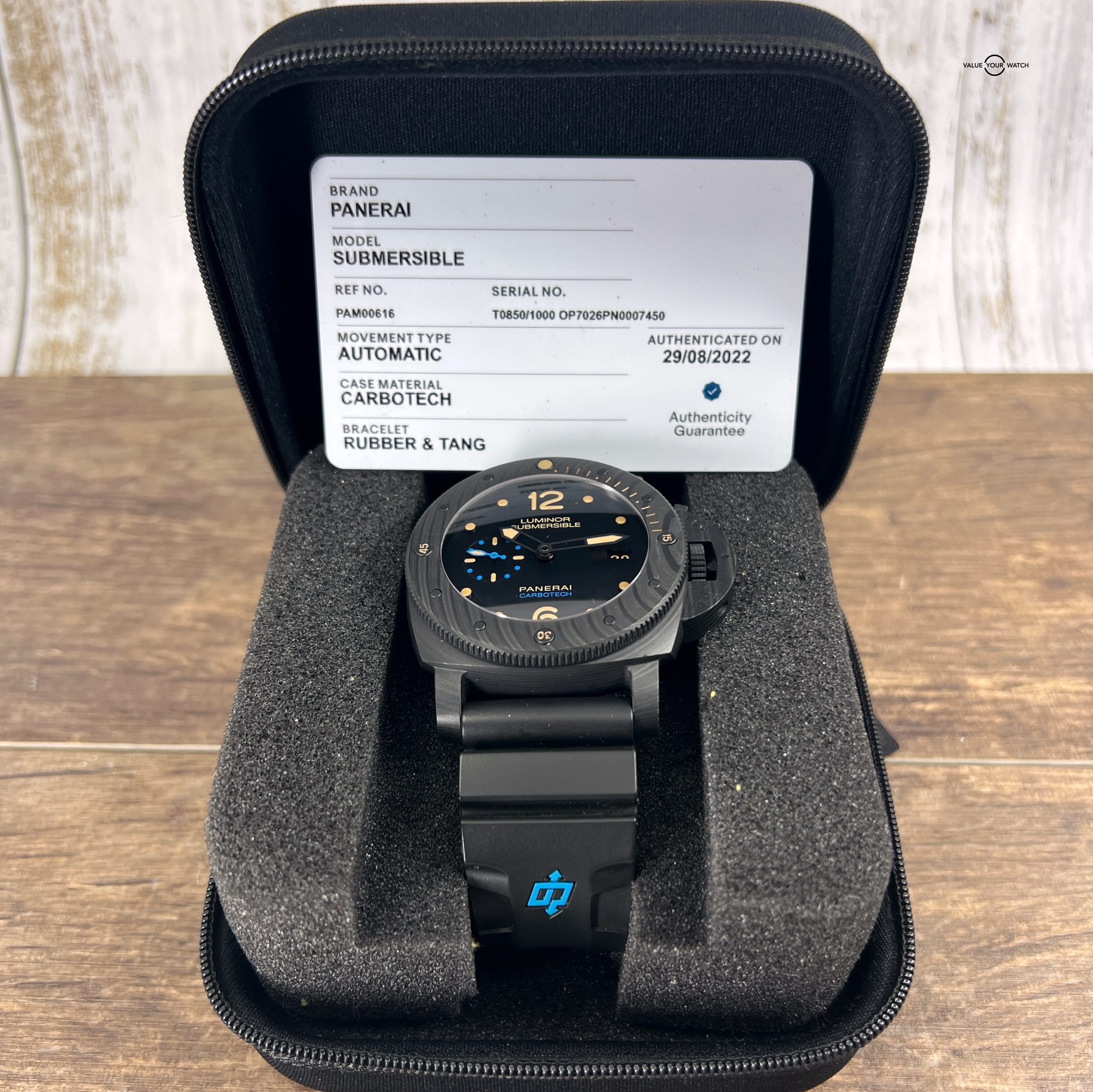 Panerai Luminor Submersible 1950 Carbotech 3 Days Automatic Black Men's Watch PAM00616 - Image 2