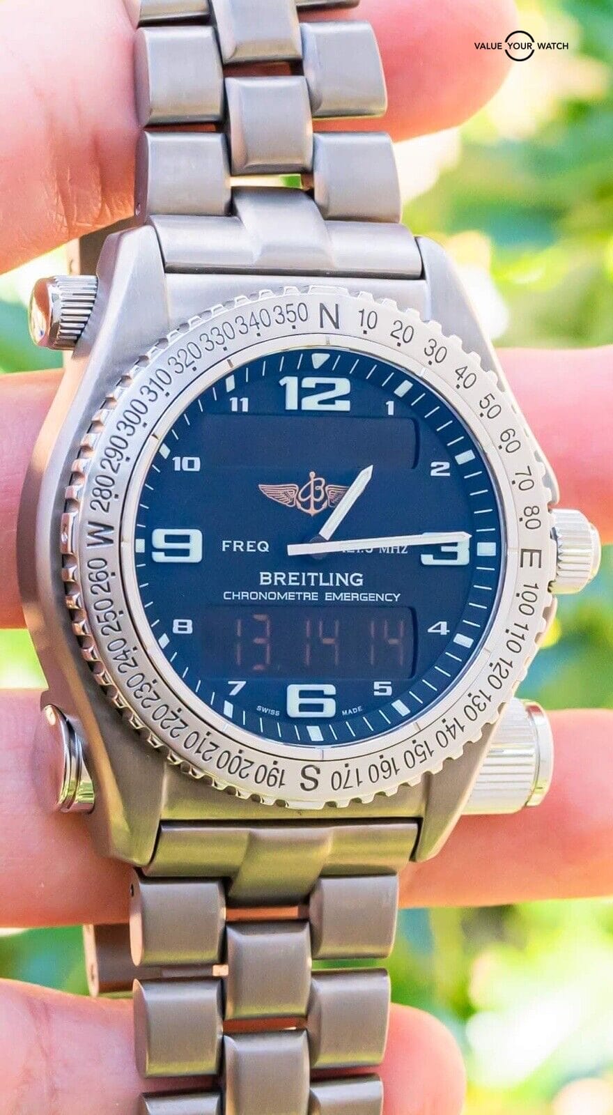 breitling emergency black titanium