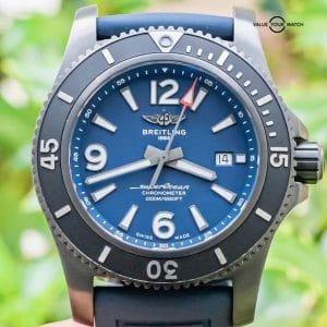 Breitling Superocean Automatic 46 Black Steel Blue Complete Boxes Papers M17368