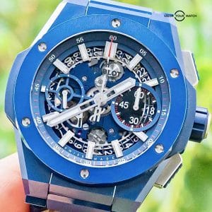 Hublot Big Bang Integrated Blue Ceramic 42mm $24K MSRP Complete 451.EX.5123.EX