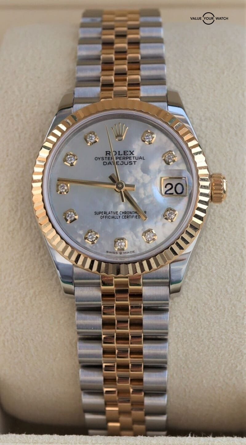 Rolex Datejust 31mm 18K Yellow Gold SS Mother of Pearl 278273