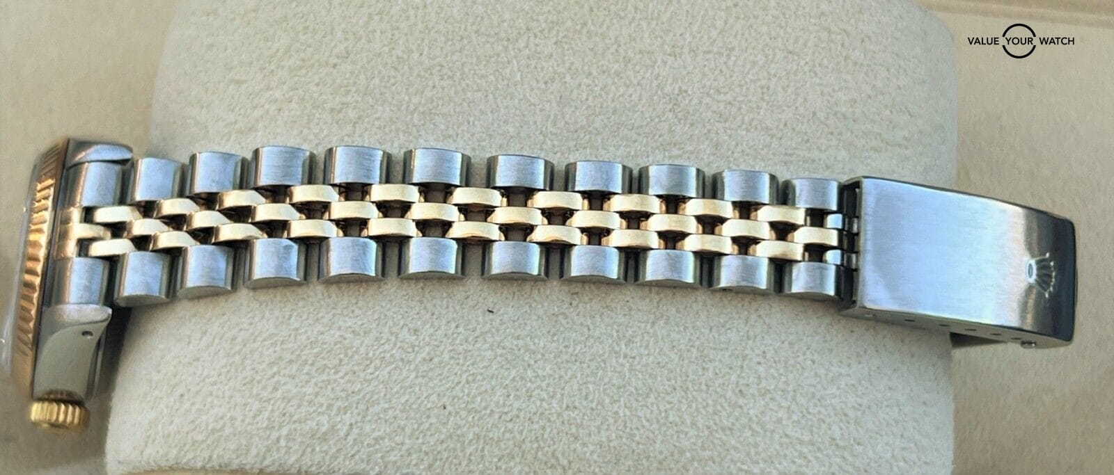 Rolex Lady Datejust 18K Yellow Gold & SS Blue Jubilee Arabic Dial RARE!! - Image 9