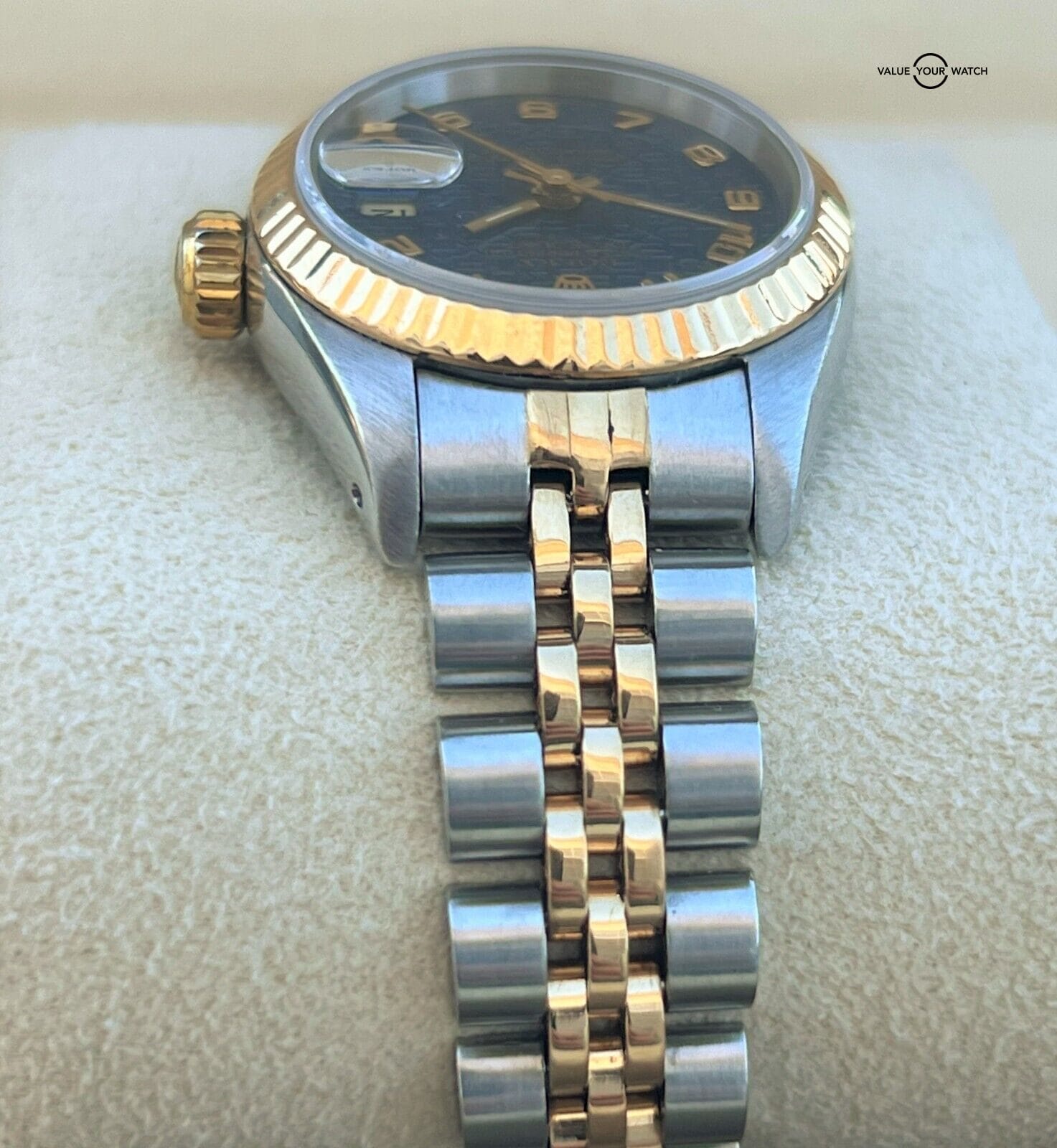 Rolex Lady Datejust 18K Yellow Gold & SS Blue Jubilee Arabic Dial RARE!! - Image 12