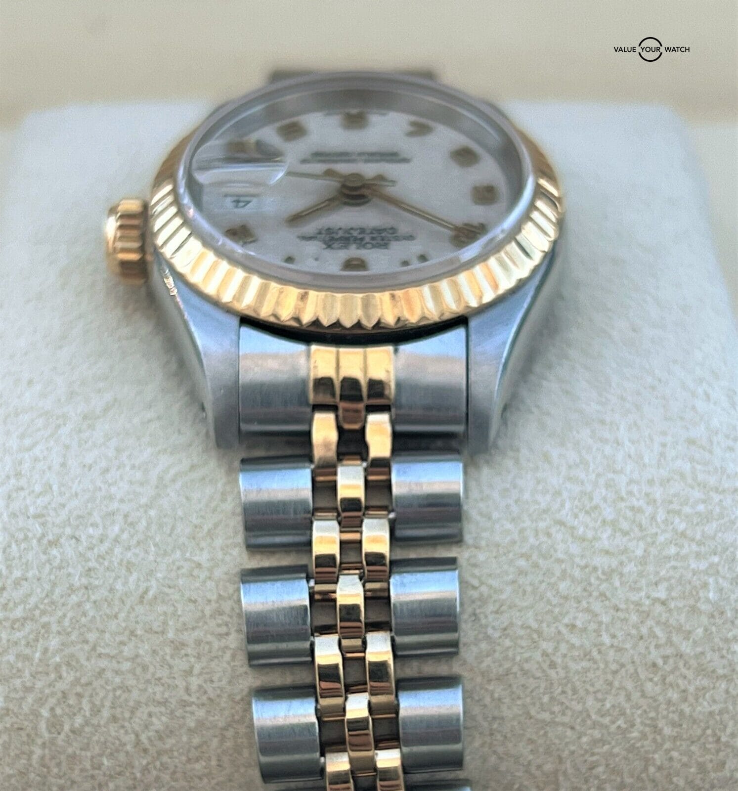 Rolex Lady Datejust 18K Yellow Gold & SS Cream Jubilee Arabic Dial RARE!! - Image 4