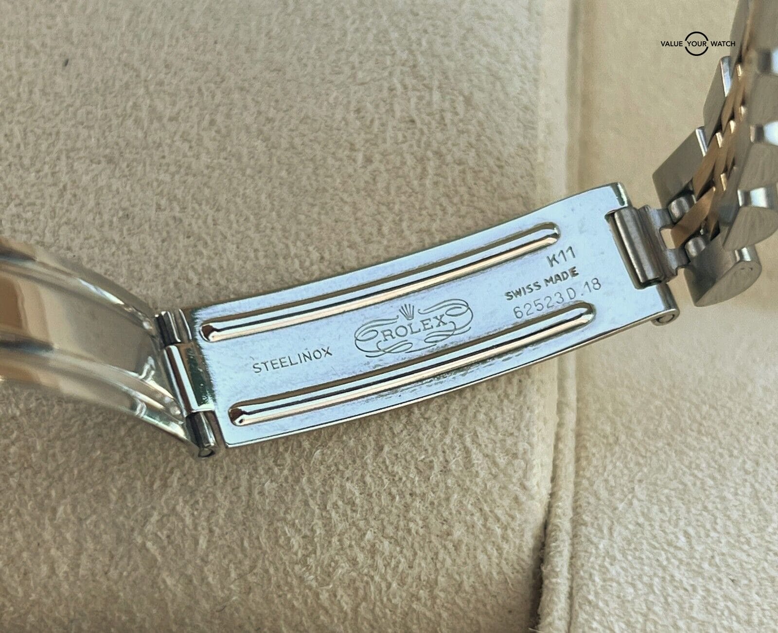 Rolex Lady Datejust 18K Yellow Gold & SS Cream Jubilee Arabic Dial RARE!! - Image 10