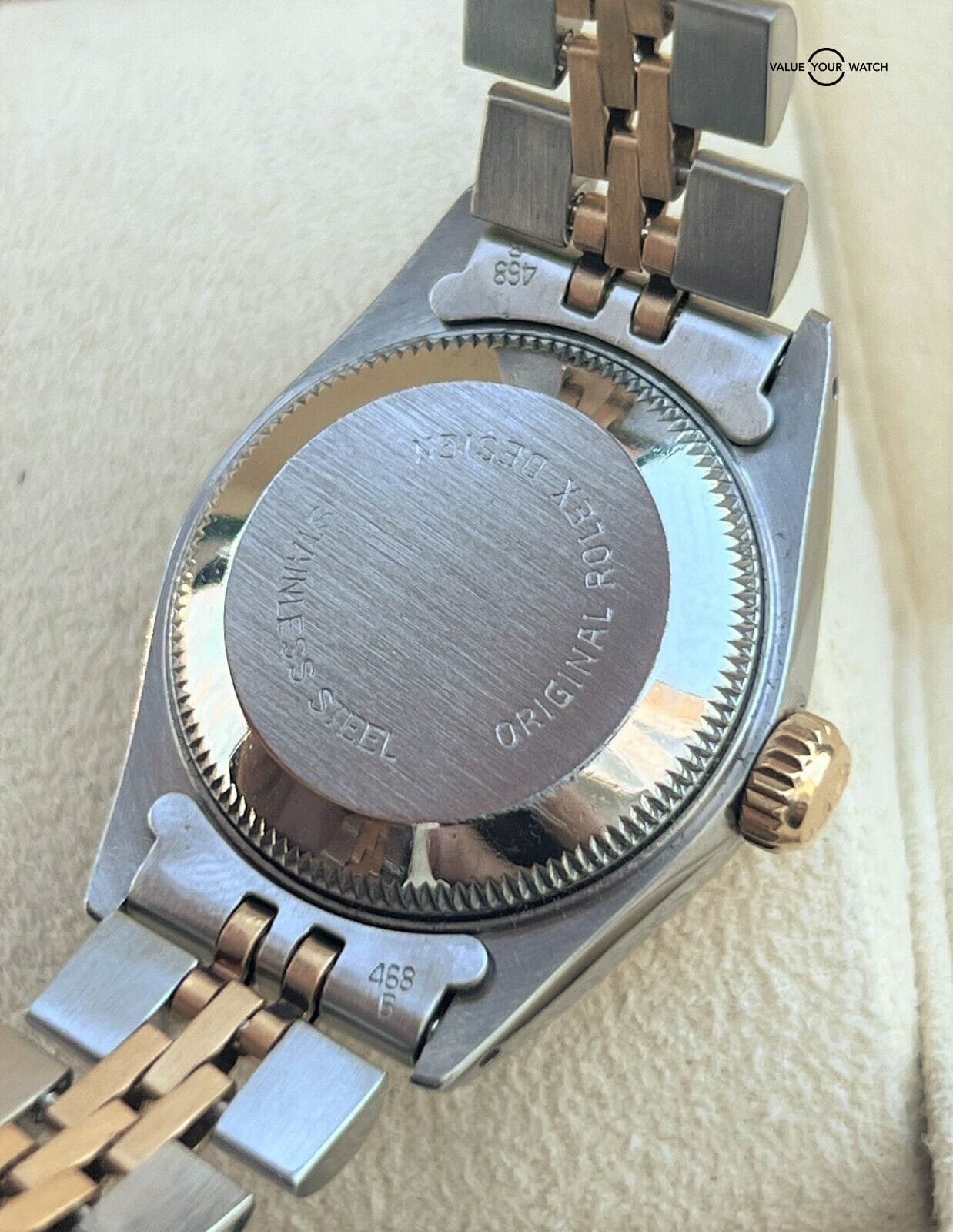 Rolex Lady Datejust 18K Yellow Gold & SS Cream Jubilee Arabic Dial RARE!! - Image 11