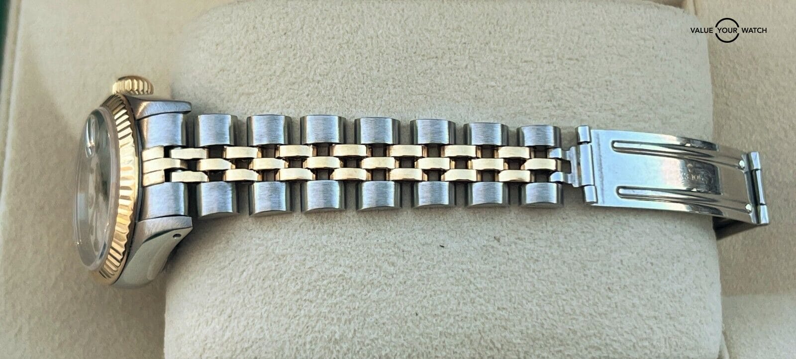 Rolex Lady Datejust 18K Yellow Gold & SS Cream Jubilee Arabic Dial RARE!! - Image 14