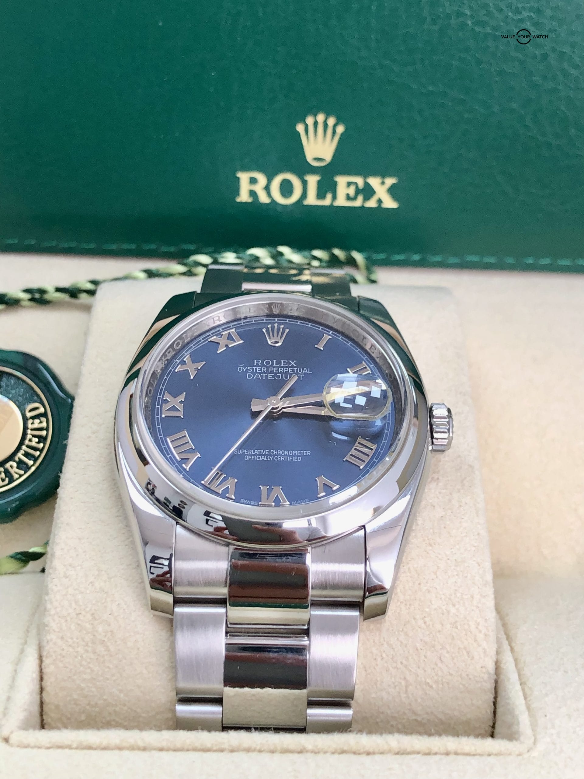 Rolex Datejust 36mm Oyster blue roman dial 116200 - Image 3