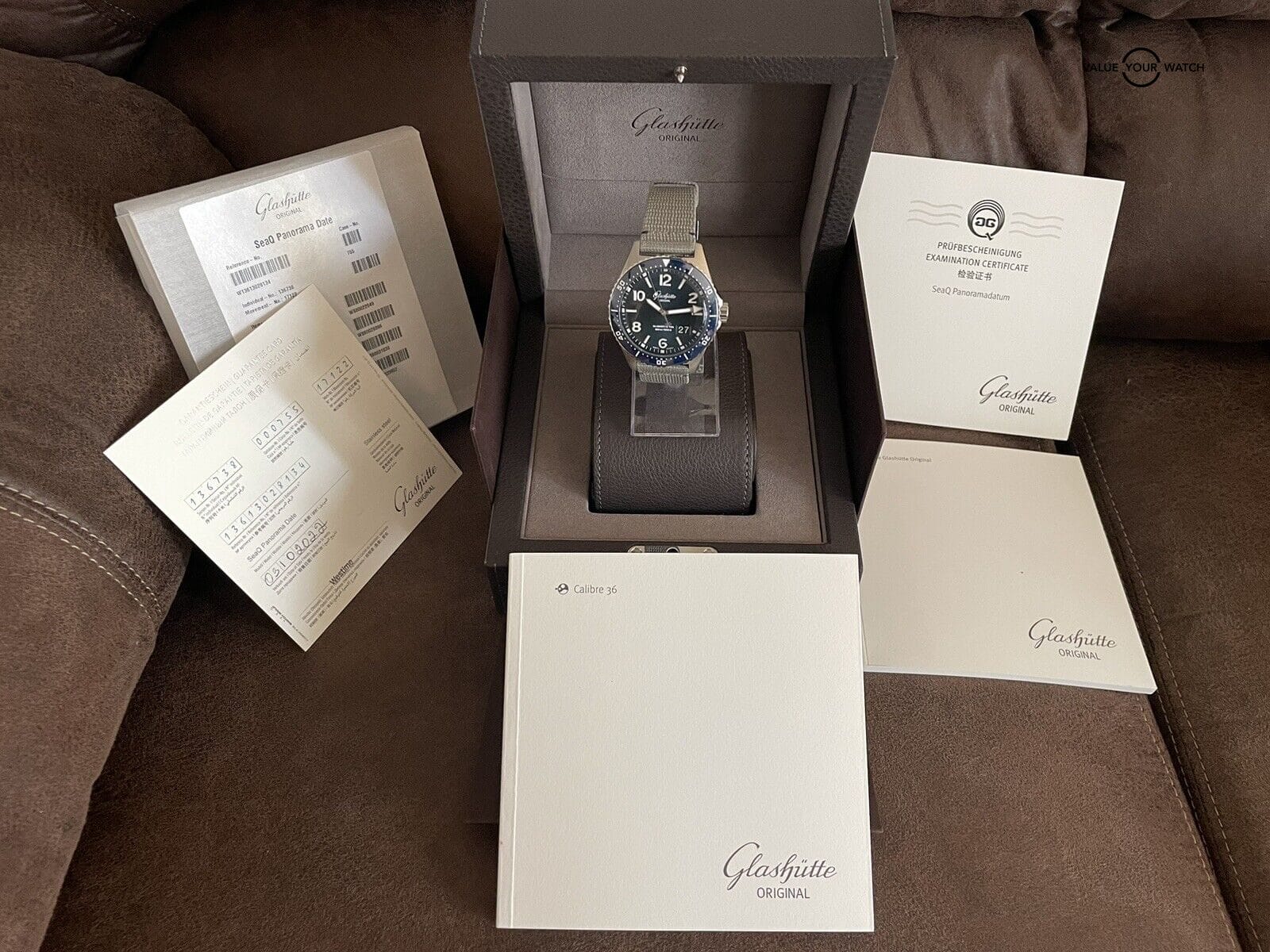 Glashutte Original SeaQ Panorama Date Blue 1-36-13-02-81034 - COMPLETE 2022 SET - Image 15