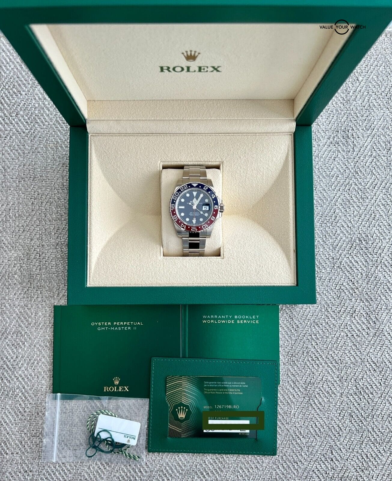 Rolex GMT-Master II White Gold "Pepsi" Brand New 2022 Complete Set 126719BLRO - Image 6
