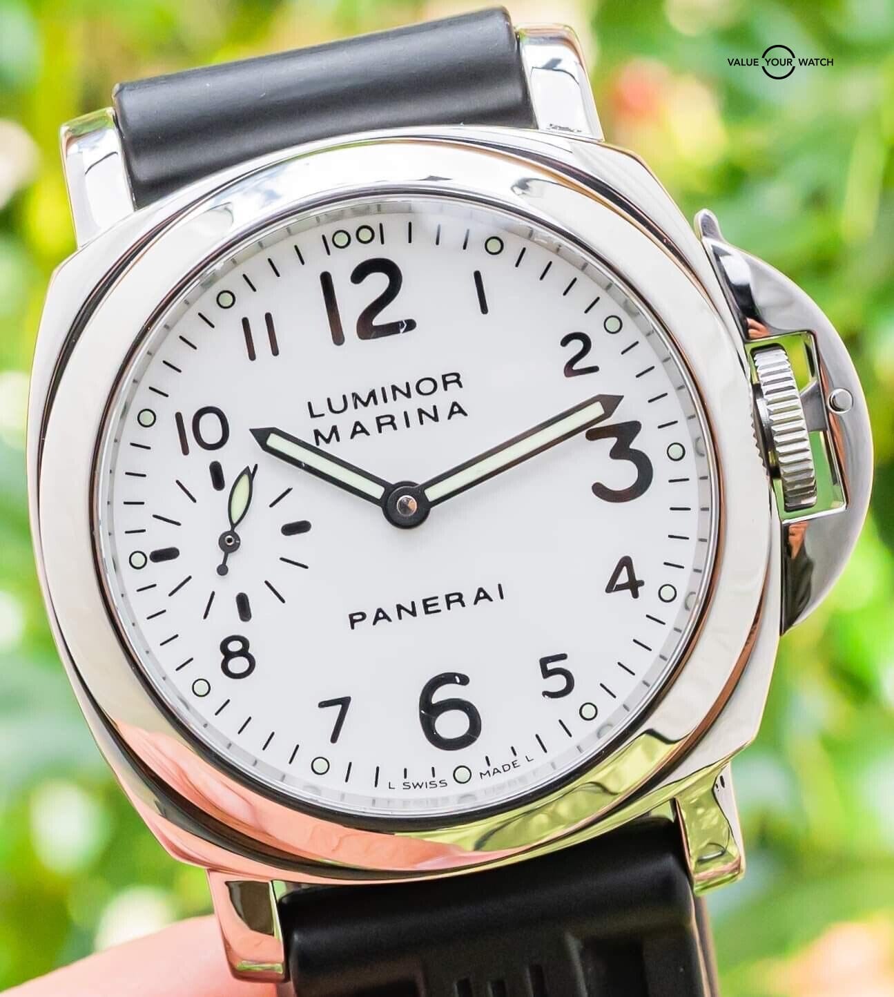 Panerai PAM00003 Luminor Marina White Boxes Papers White Dial PAM