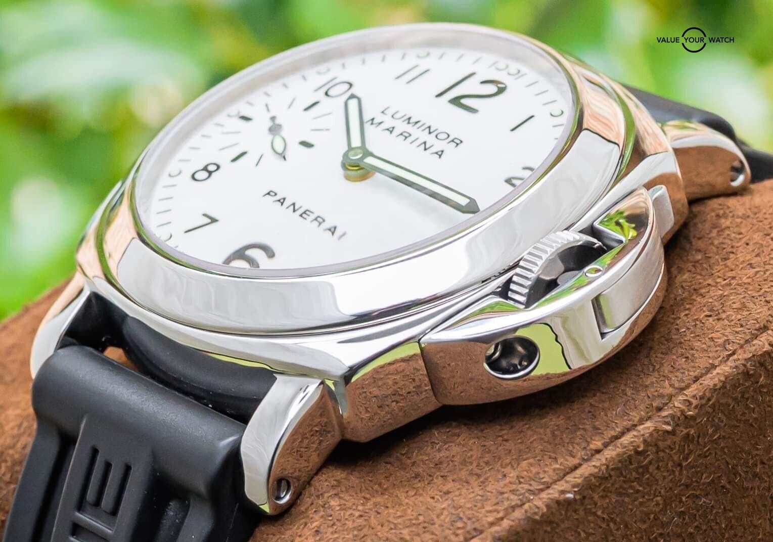 Panerai PAM00003 Luminor Marina White Boxes Papers White Dial PAM