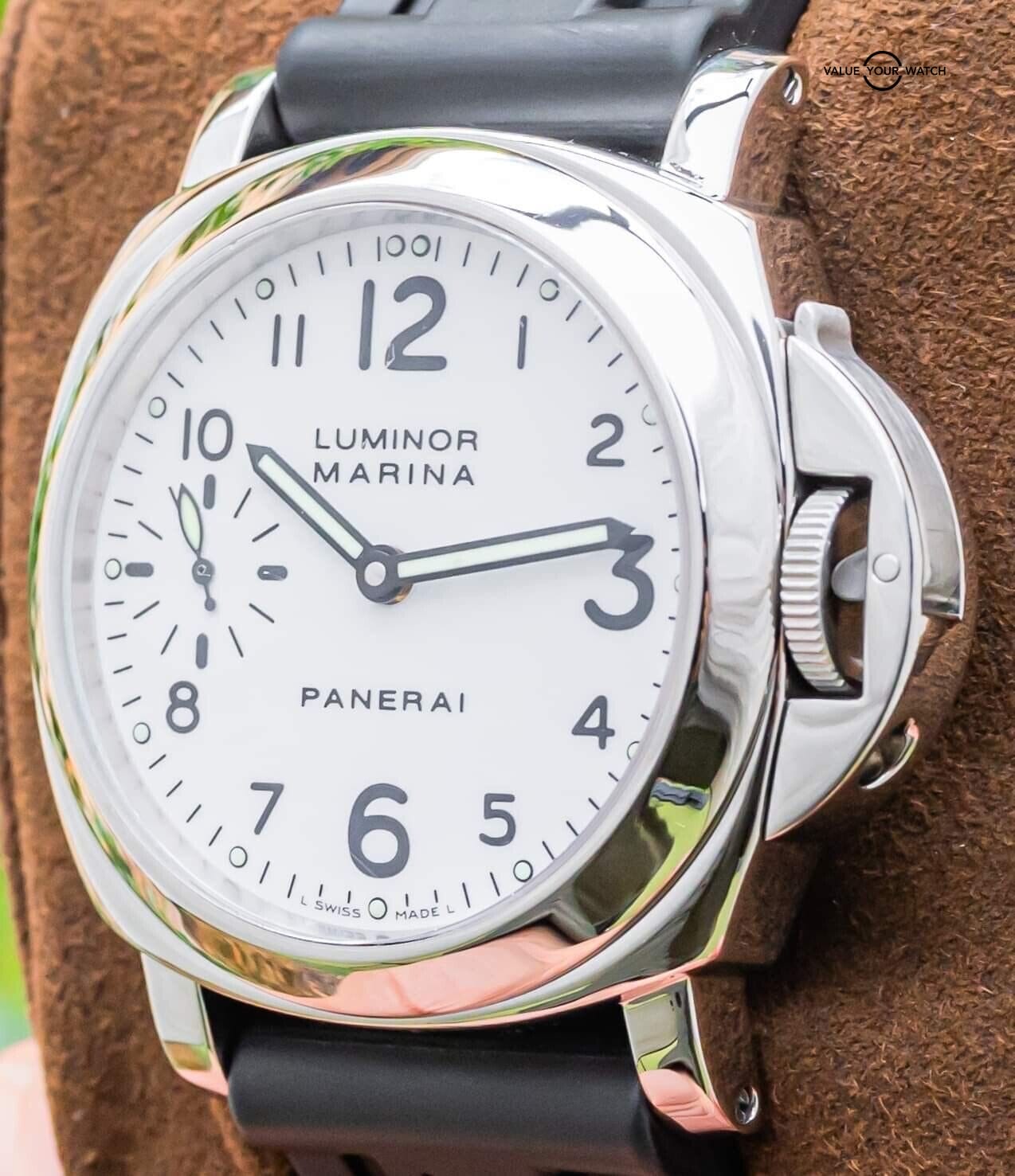 Panerai PAM00003 Luminor Marina White Boxes Papers White Dial PAM