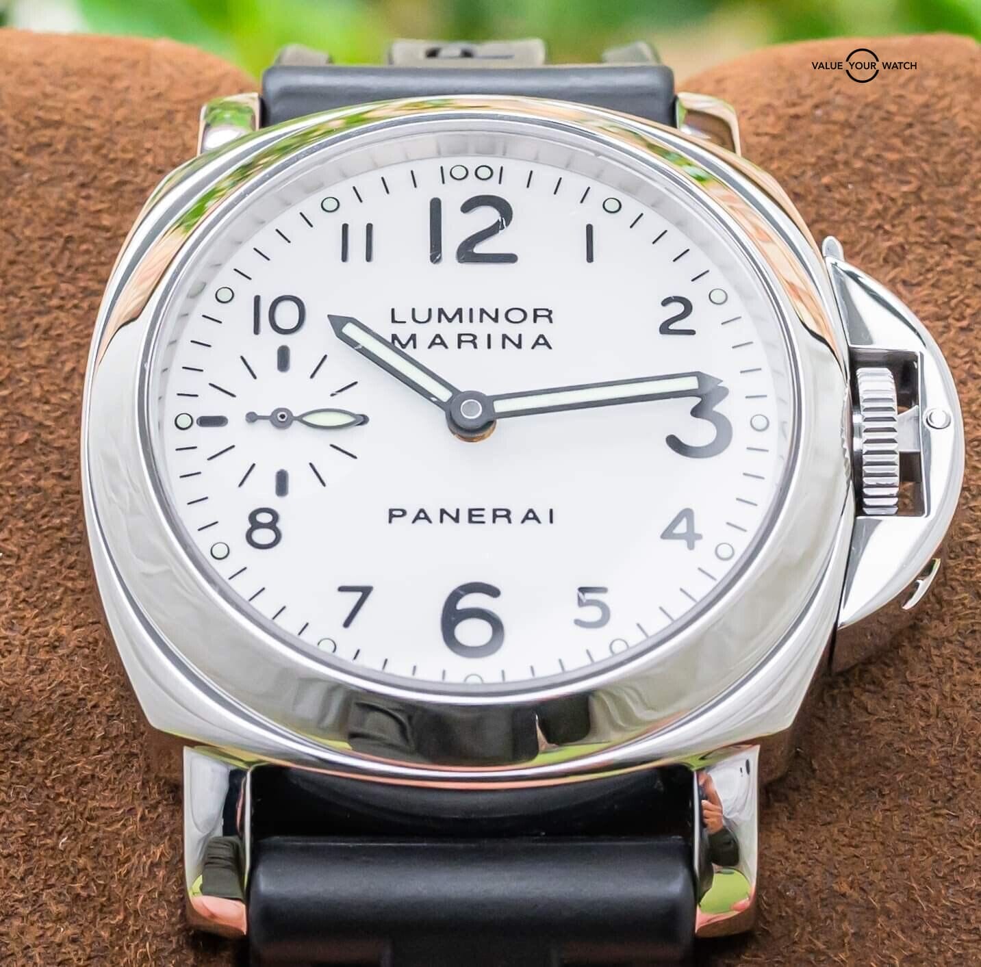 Panerai PAM00003 Luminor Marina White Boxes Papers White Dial PAM