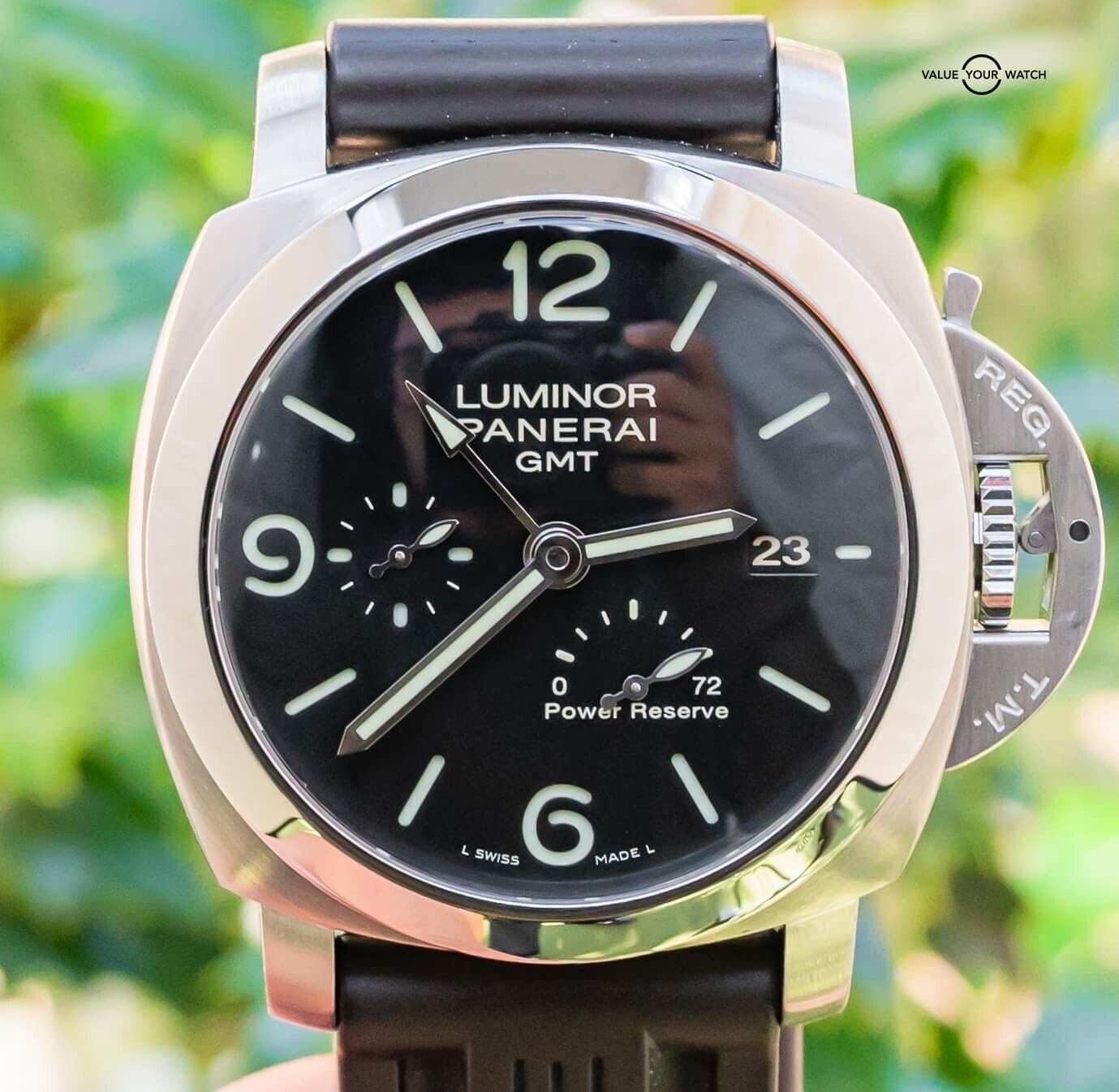 Panerai 321 Luminor GMT Power Reserve SERVICED WARRANTY PAM00321 PAM 00321