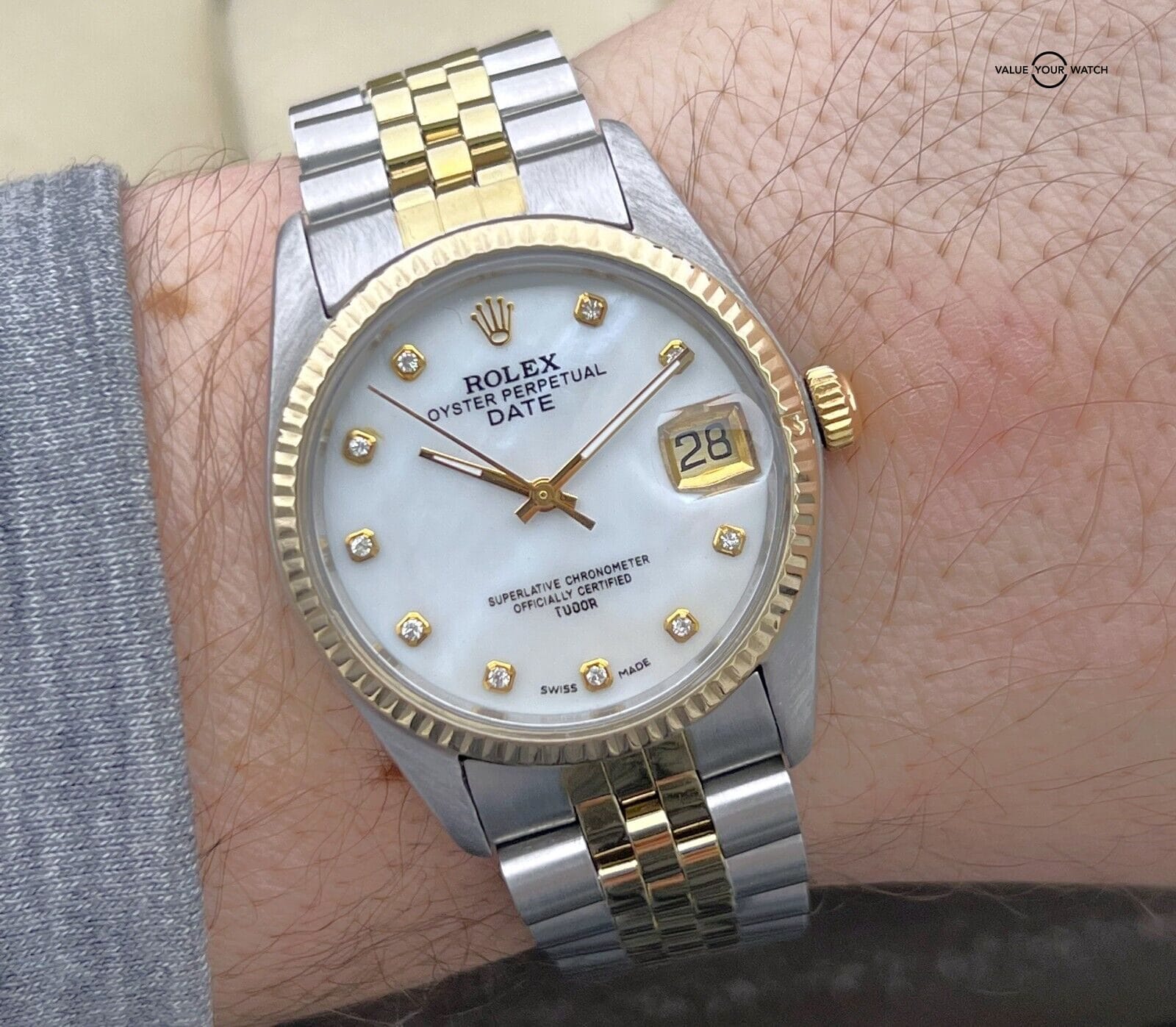 Rolex Tudor Oyster Date Prince 75203 Two Tone Quickset - Image 12