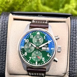 IWC Pilot Chronograph 41 Green Dial IW388103- Complete Set-Box/Papers- 6 Yrs Warranty