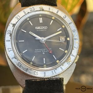 Vintage Seiko 6117-8000 GMT Navigator Timer Watch Newly Serviced Estate Sale