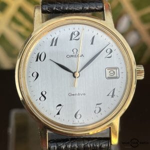 Auth Omega Genève Vintage Wrist Watch Ref 136.0104 Caliber 1030 Runs Estate Sale