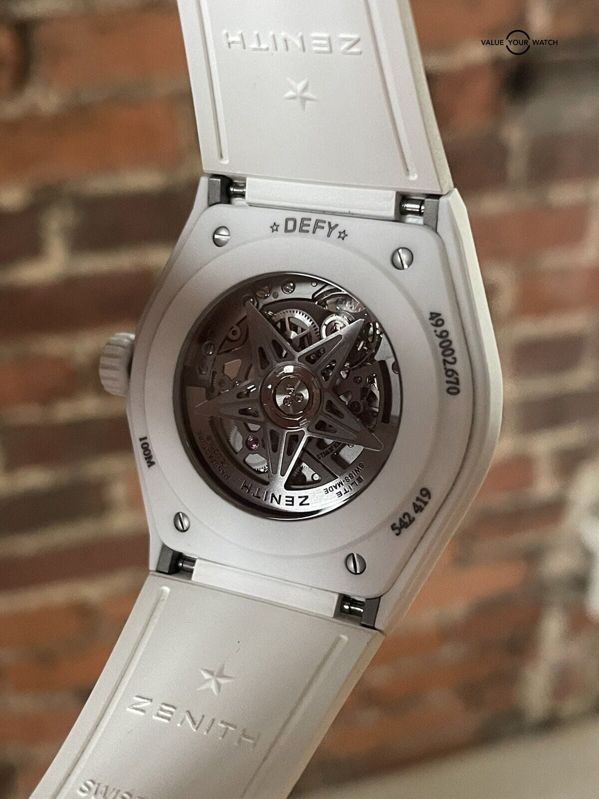 Zenith Defy Classic 41mm White Ceramic Skeleton Dial ref. 49.9002.670/01.R792 - Image 9